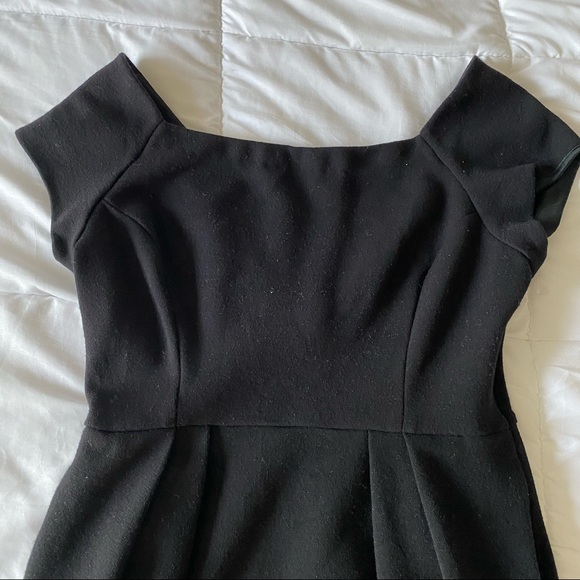 Diane von Furstenberg Black Cap Sleeve Midi Business Casual Dress - Picture 2 of 6